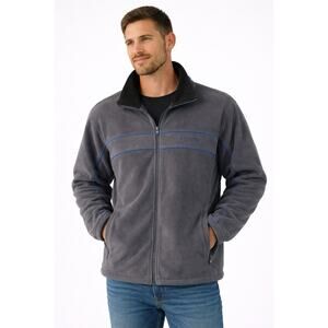 Columbia Interchange Fleece Jacket Men’s XXL Gray Full Zip Outdoor Hiking Coat